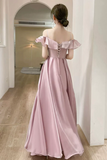 Lovely Soft Pink Floor Length Party Dress, Tulle A Line Evening Prom Dress HZ0527