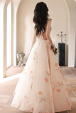 A line Sweetheart Neck Champagne Long Prom Dress, Champagne Long Formal Dress HZ0527