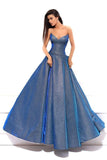 STRAPLESS SWEETHEART ROYAL BLUE BALL GOWN BY PROMFAST HZ0527