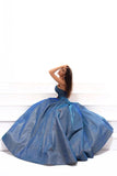 STRAPLESS SWEETHEART ROYAL BLUE BALL GOWN BY PROMFAST HZ0527